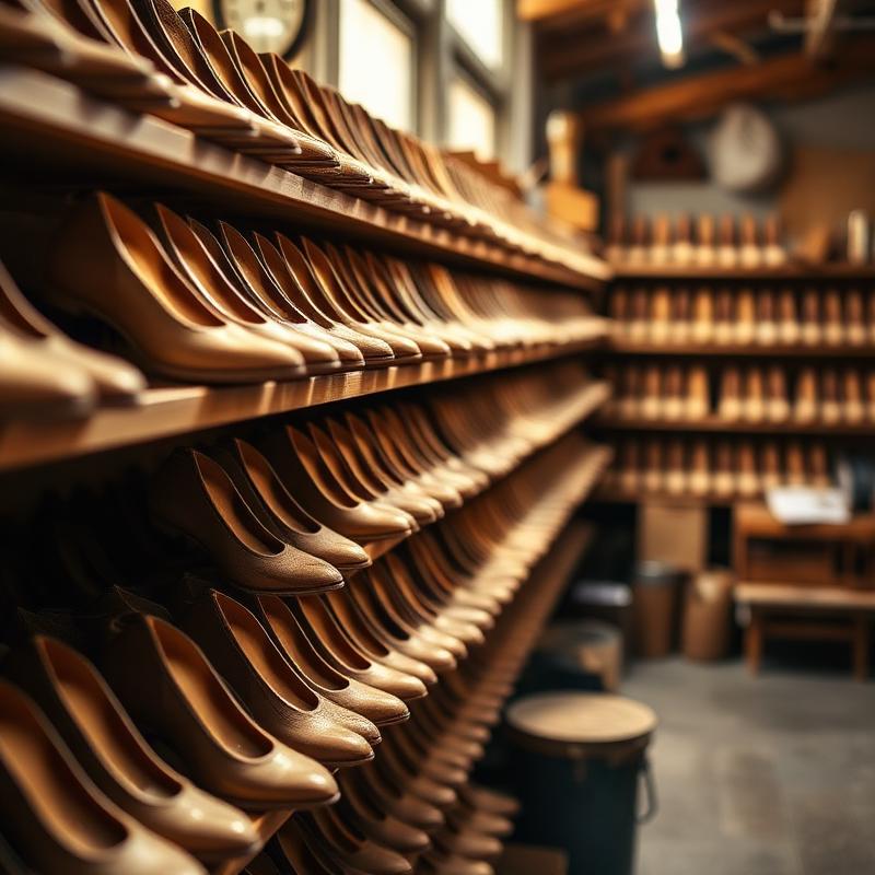 Shoe lasts in workshop